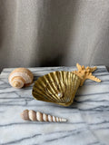 Vintage Brass Scallop Shell Trinket Dish