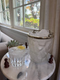 Vintage Art Deco Textured Glass Iceberg Ice Bucket