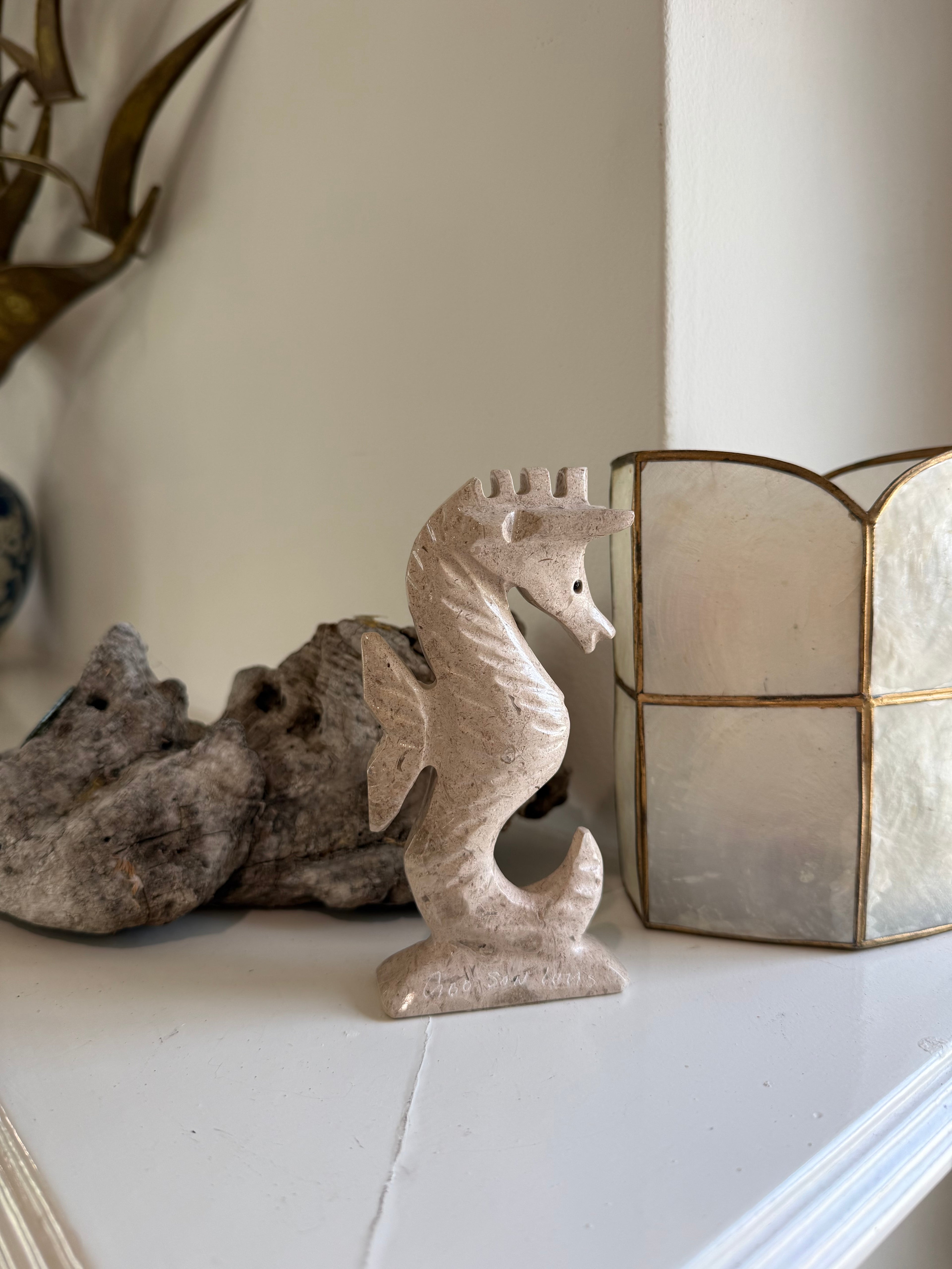 Vintage Sculptural Seahorse Figurine
