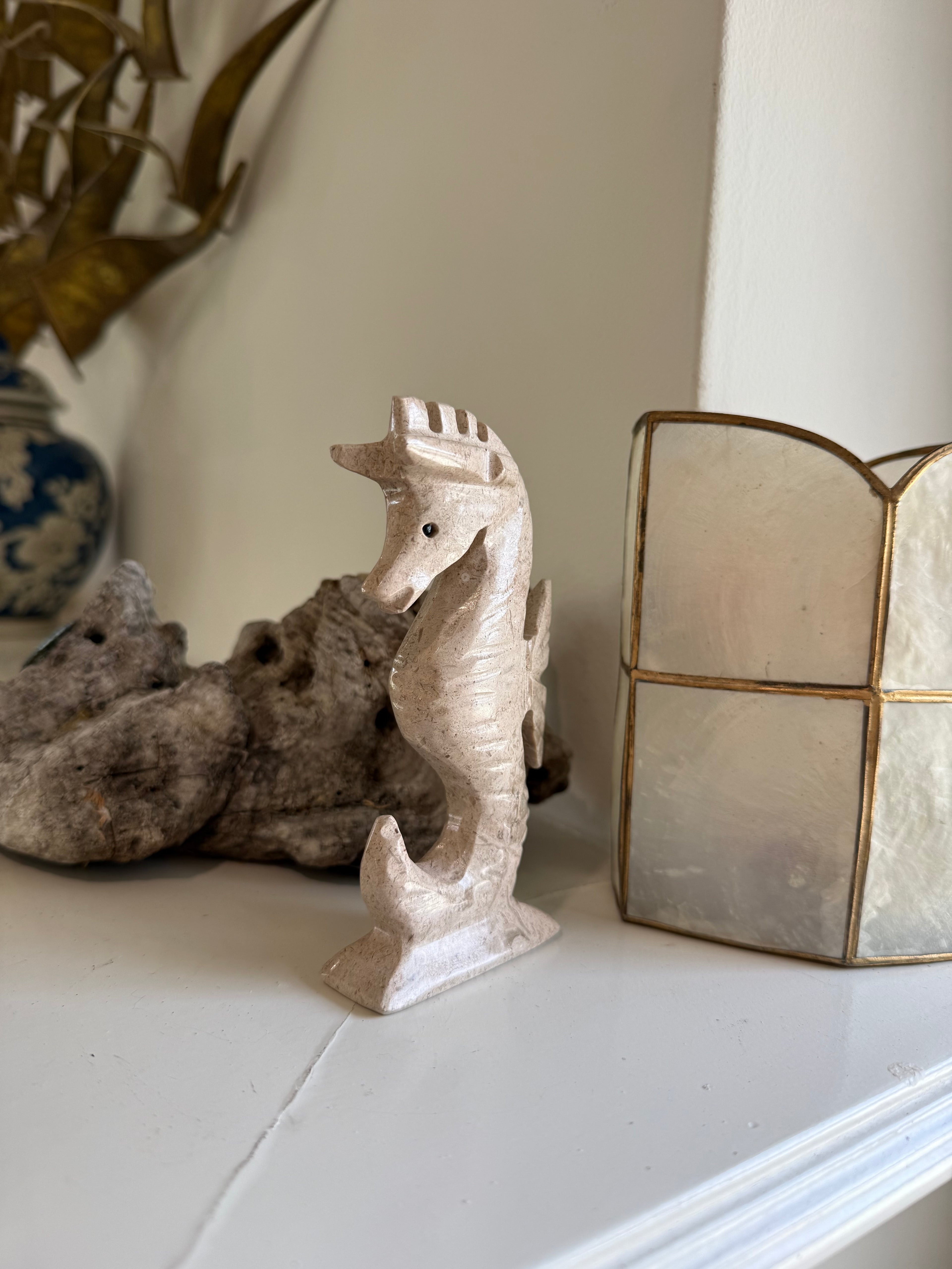 Vintage Sculptural Seahorse Figurine