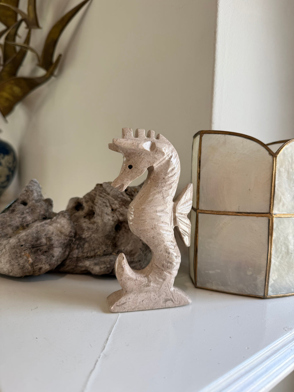 Vintage Sculptural Seahorse Figurine