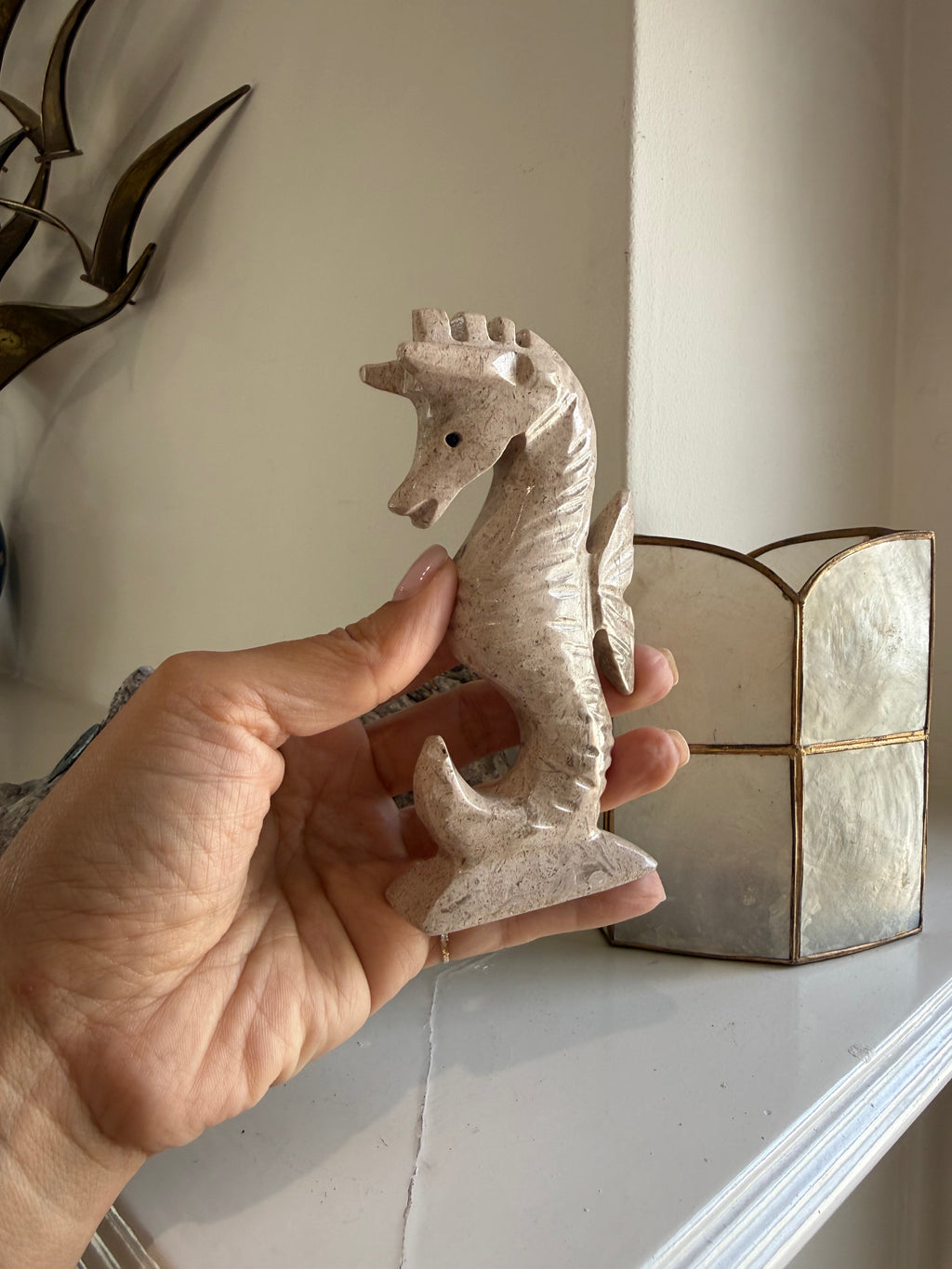 Vintage Sculptural Seahorse Figurine