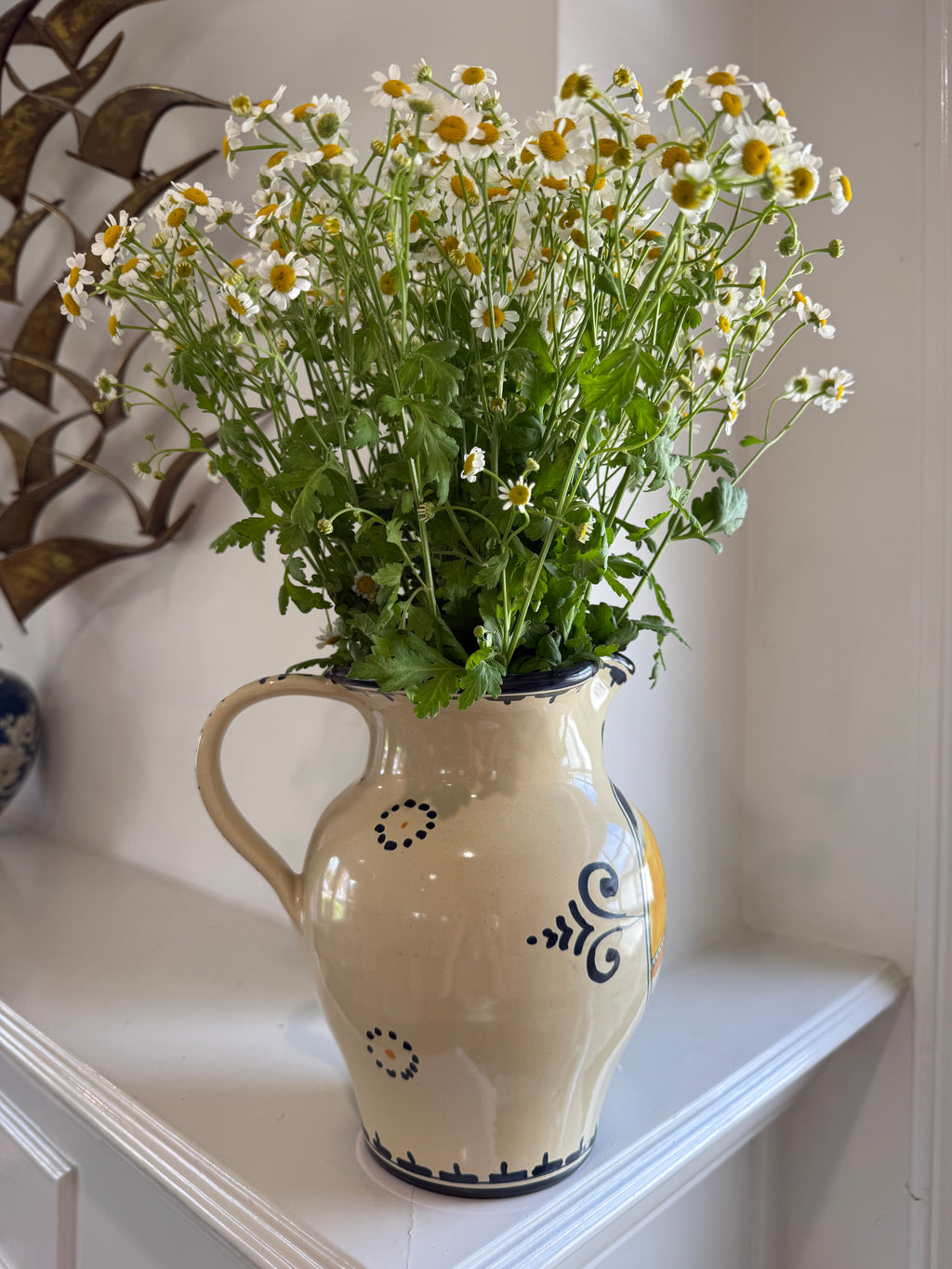 Vintage Corso dei Fiori “Casolare” Hand-Painted Italian Pitcher, c. 1980s