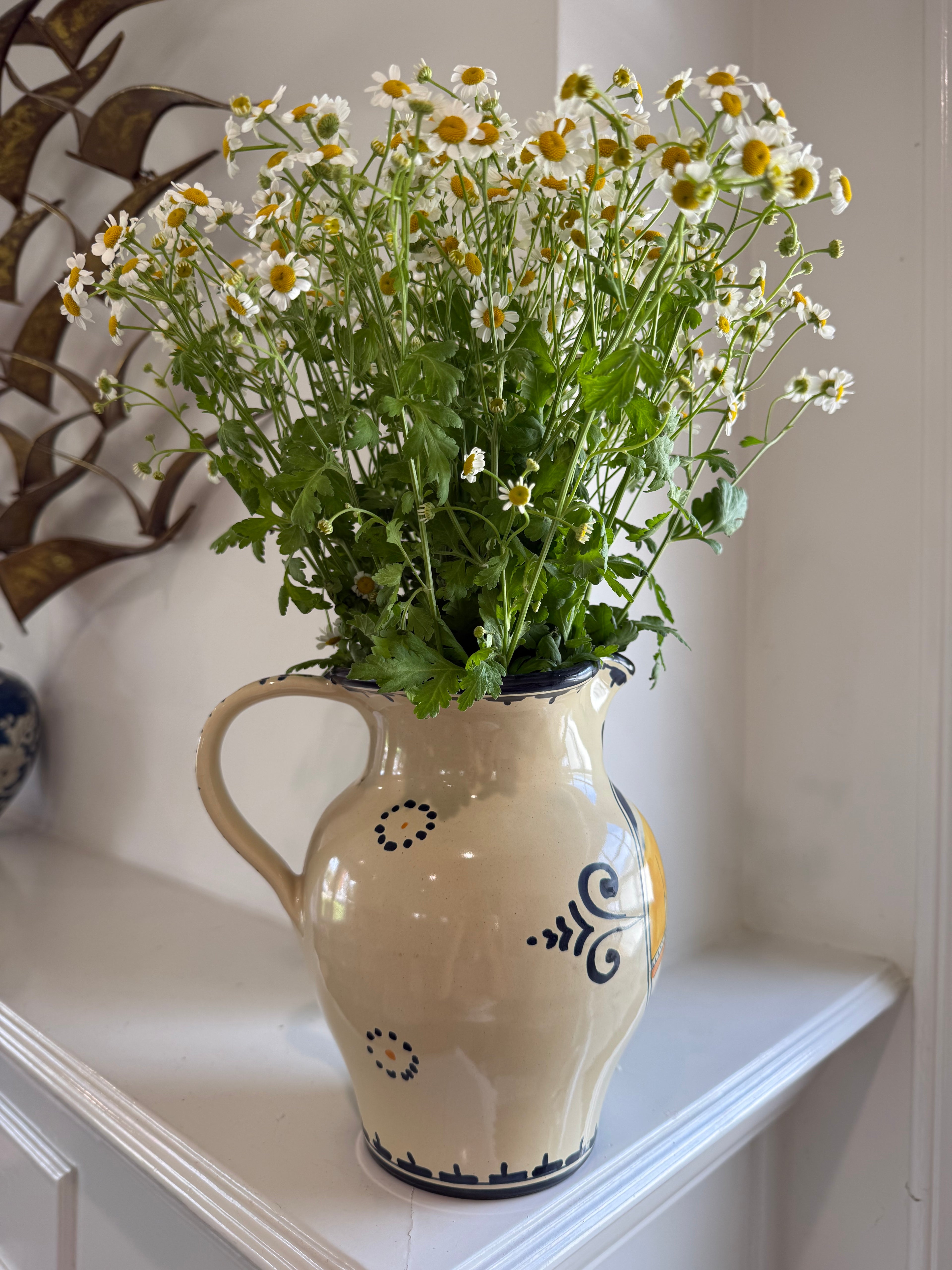Vintage Corso dei Fiori “Casolare” Hand-Painted Italian Pitcher, c. 1980s
