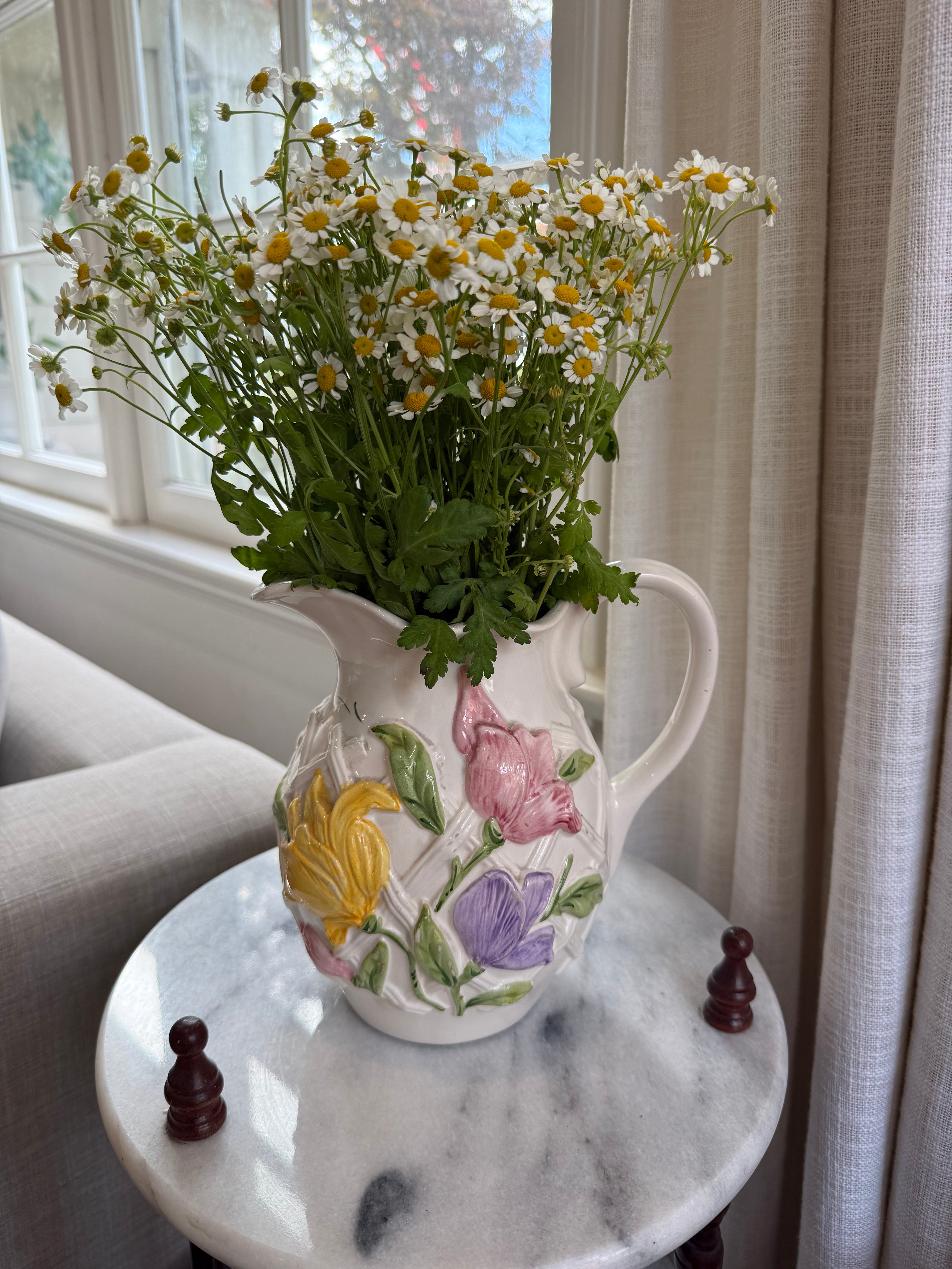 Vintage Otagiri Mary Ann Baker Floral Pitcher