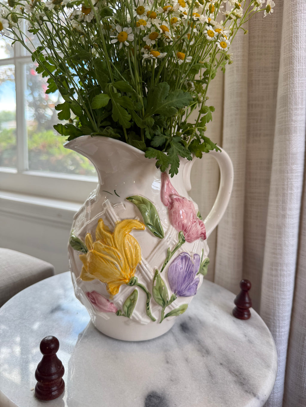 Vintage Otagiri Mary Ann Baker Floral Pitcher