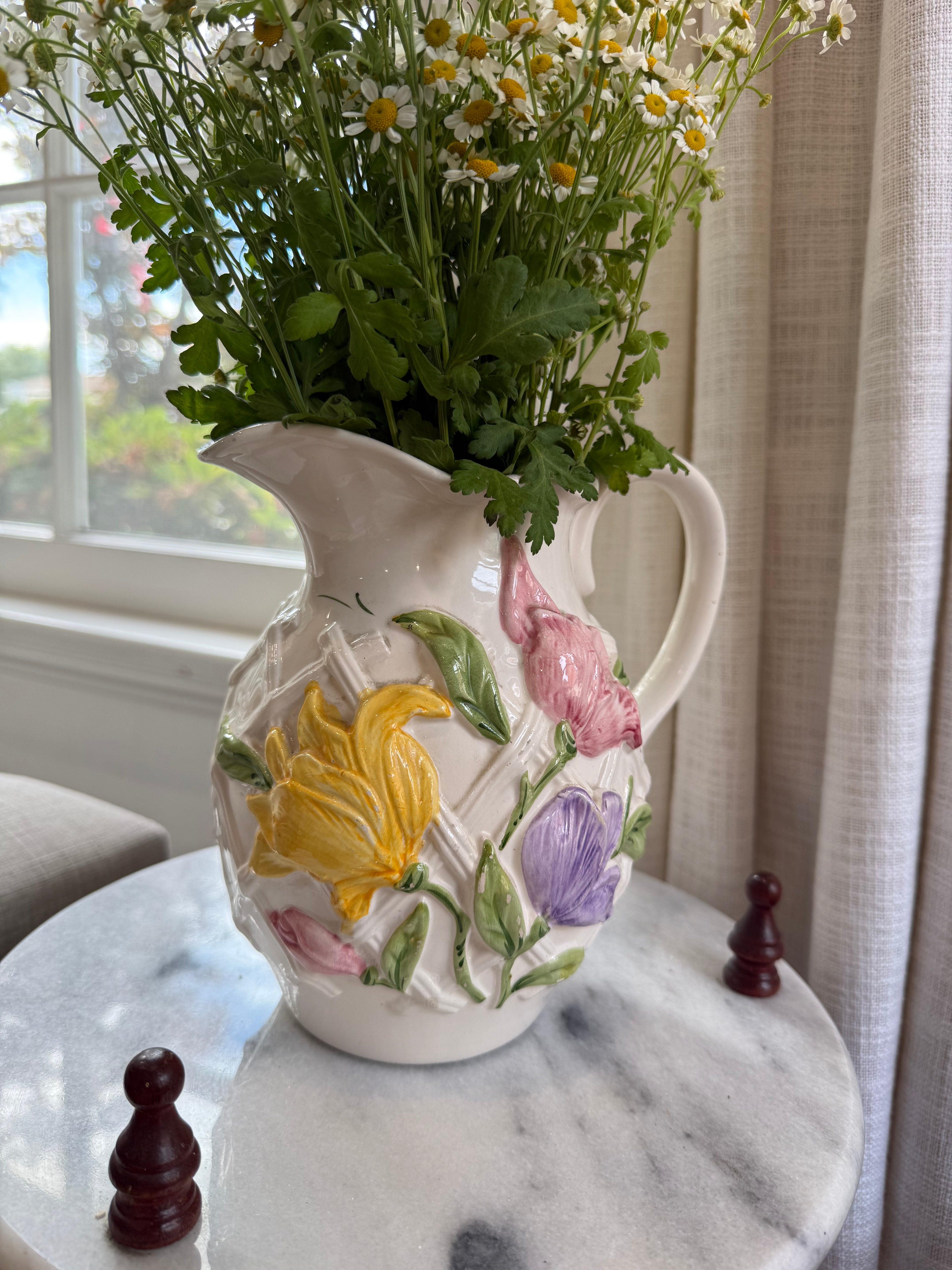 Vintage Otagiri Mary Ann Baker Floral Pitcher