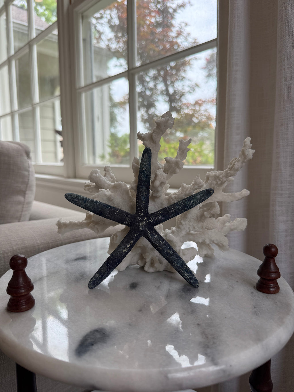 Vintage Estate-Sourced Blue Natural Starfish
