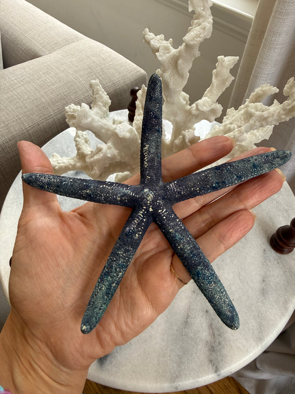 Vintage Estate-Sourced Blue Natural Starfish