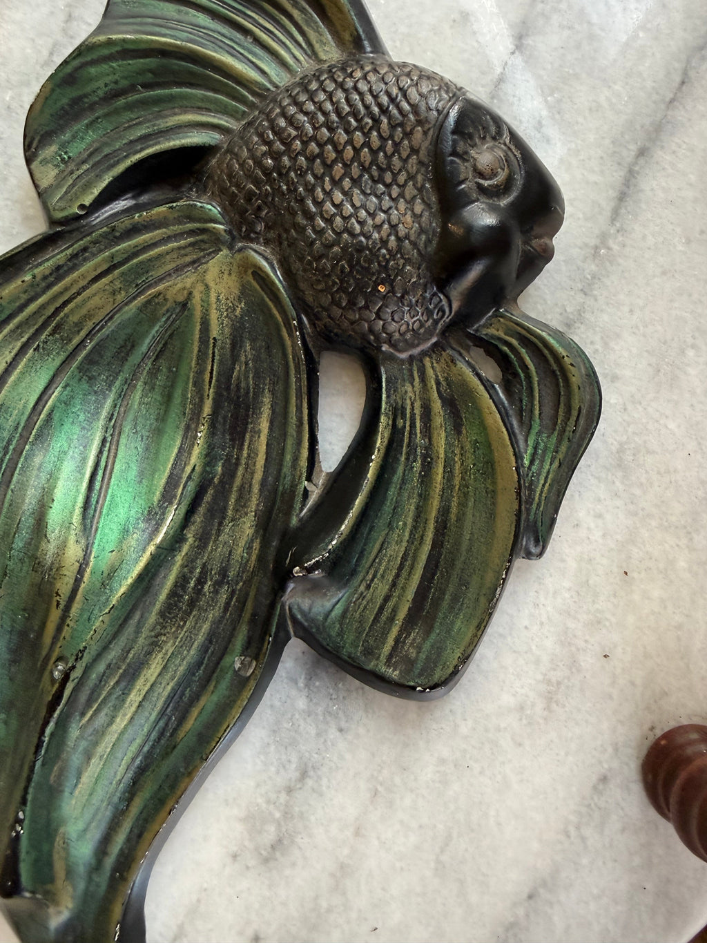 Vintage 1950s Miller Studio “Mr. and Mrs. Fish” Chalkware Wall Plaque