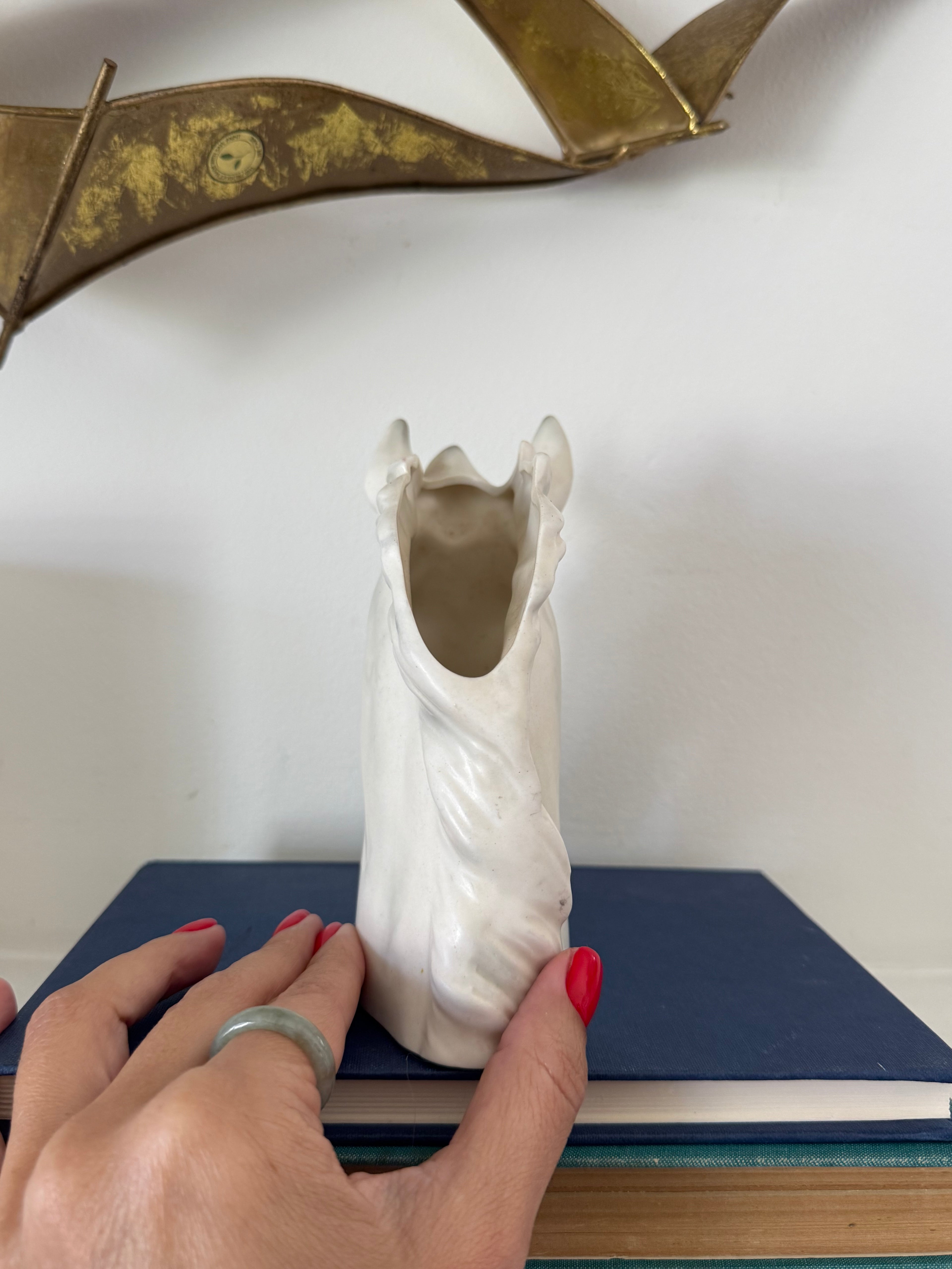 Vintage Napco-Style Ceramic Horse Head Vase, Made in Japan