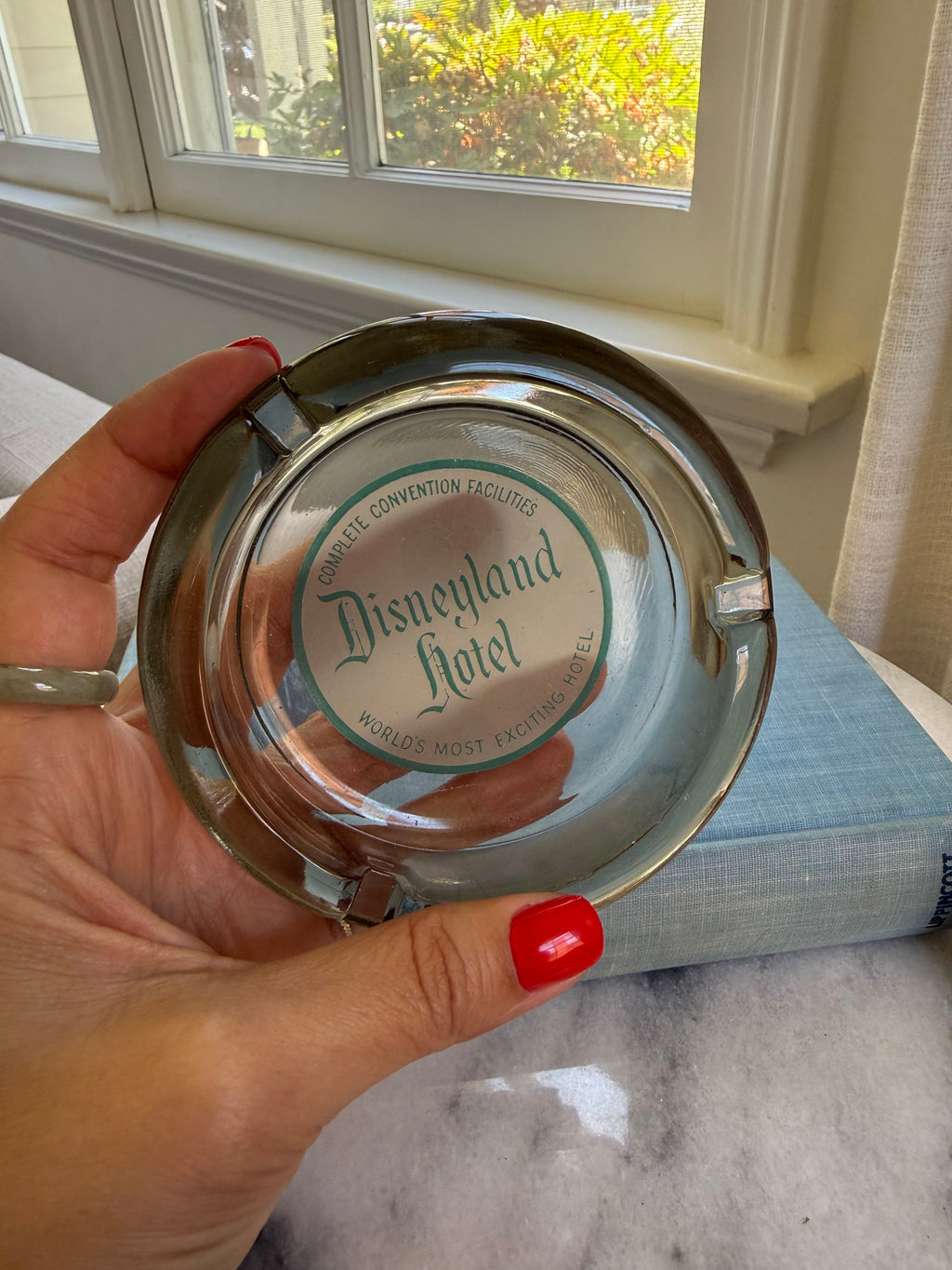 Vintage Disneyland Hotel Glass Ashtray/Catchall