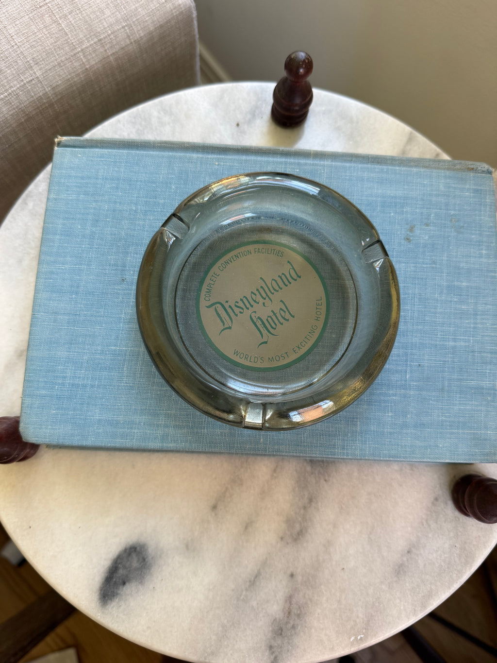 Vintage Disneyland Hotel Glass Ashtray/Catchall