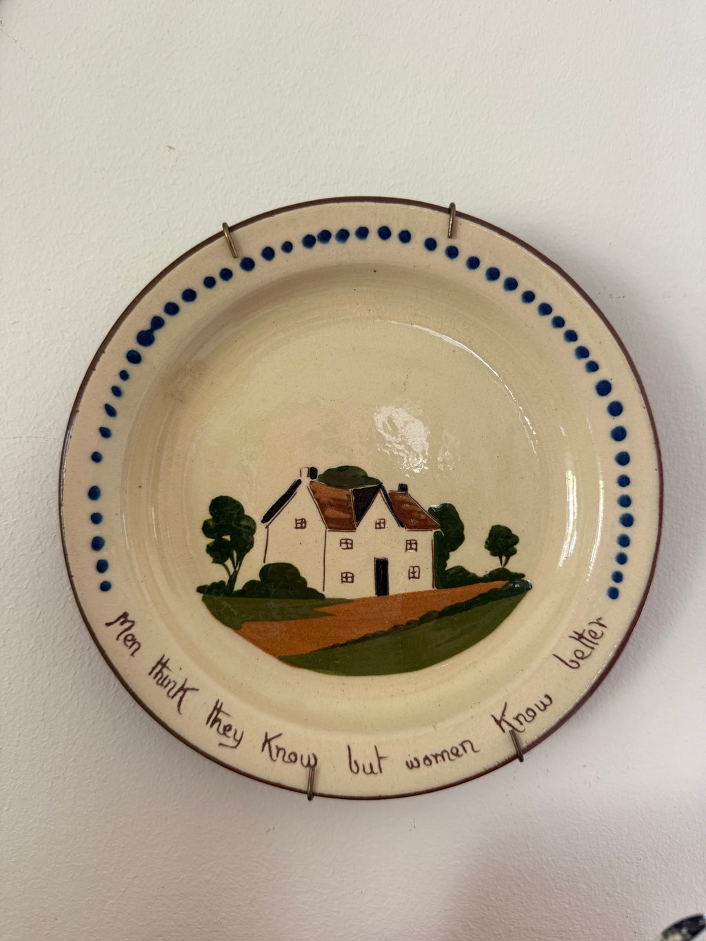Vintage Watcombe Torquay Pottery “Women Know Better” Motto Ware Plate