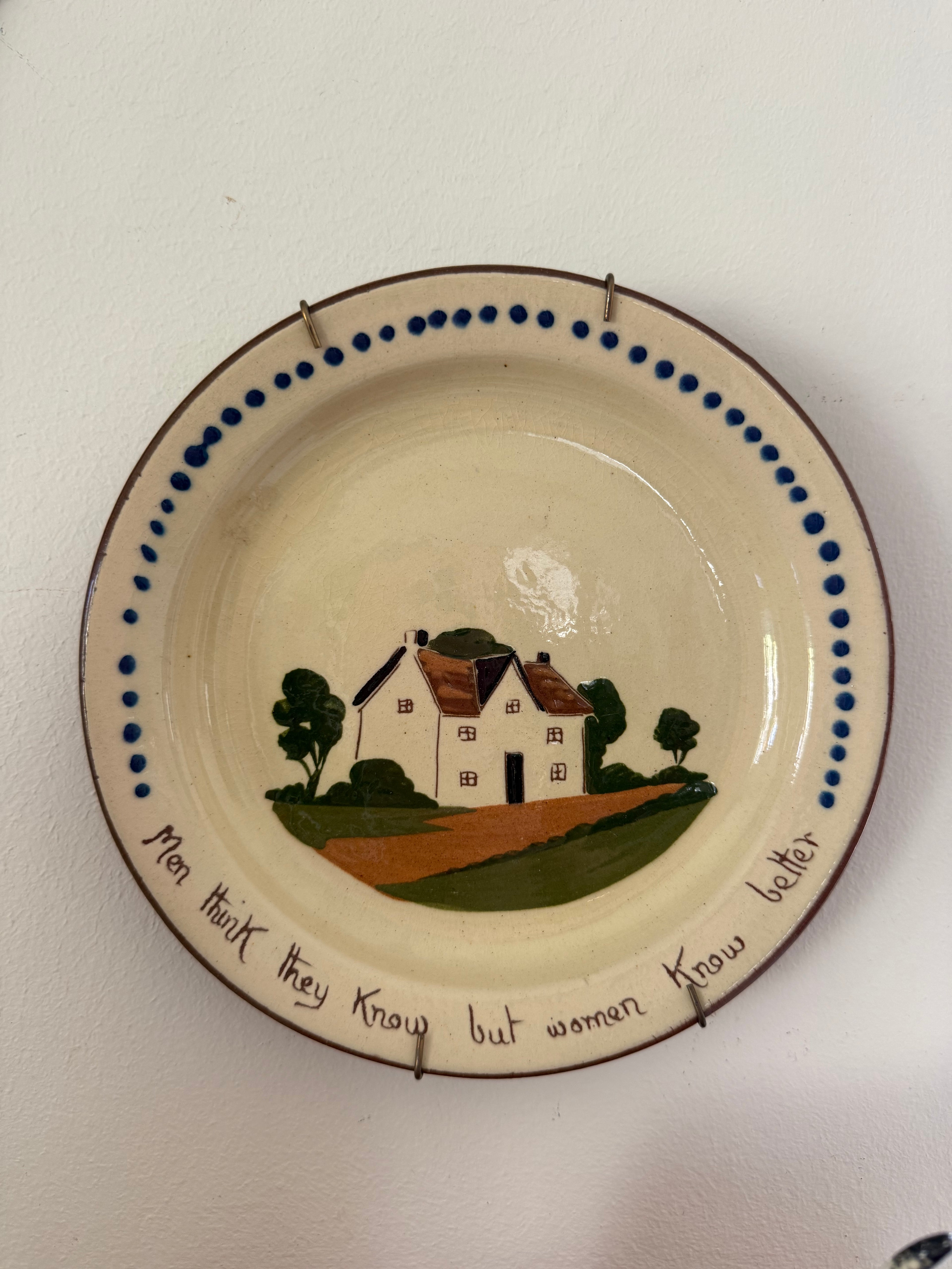 Vintage Watcombe Torquay Pottery “Women Know Better” Motto Ware Plate