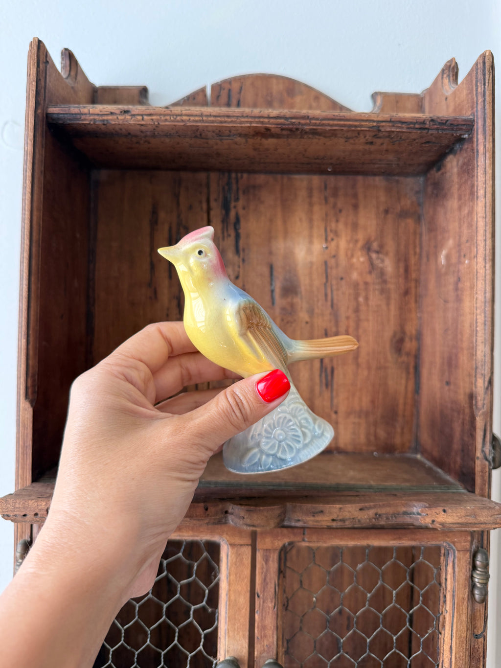 Vintage Royal Copley Porcelain Lark Bird Figurine