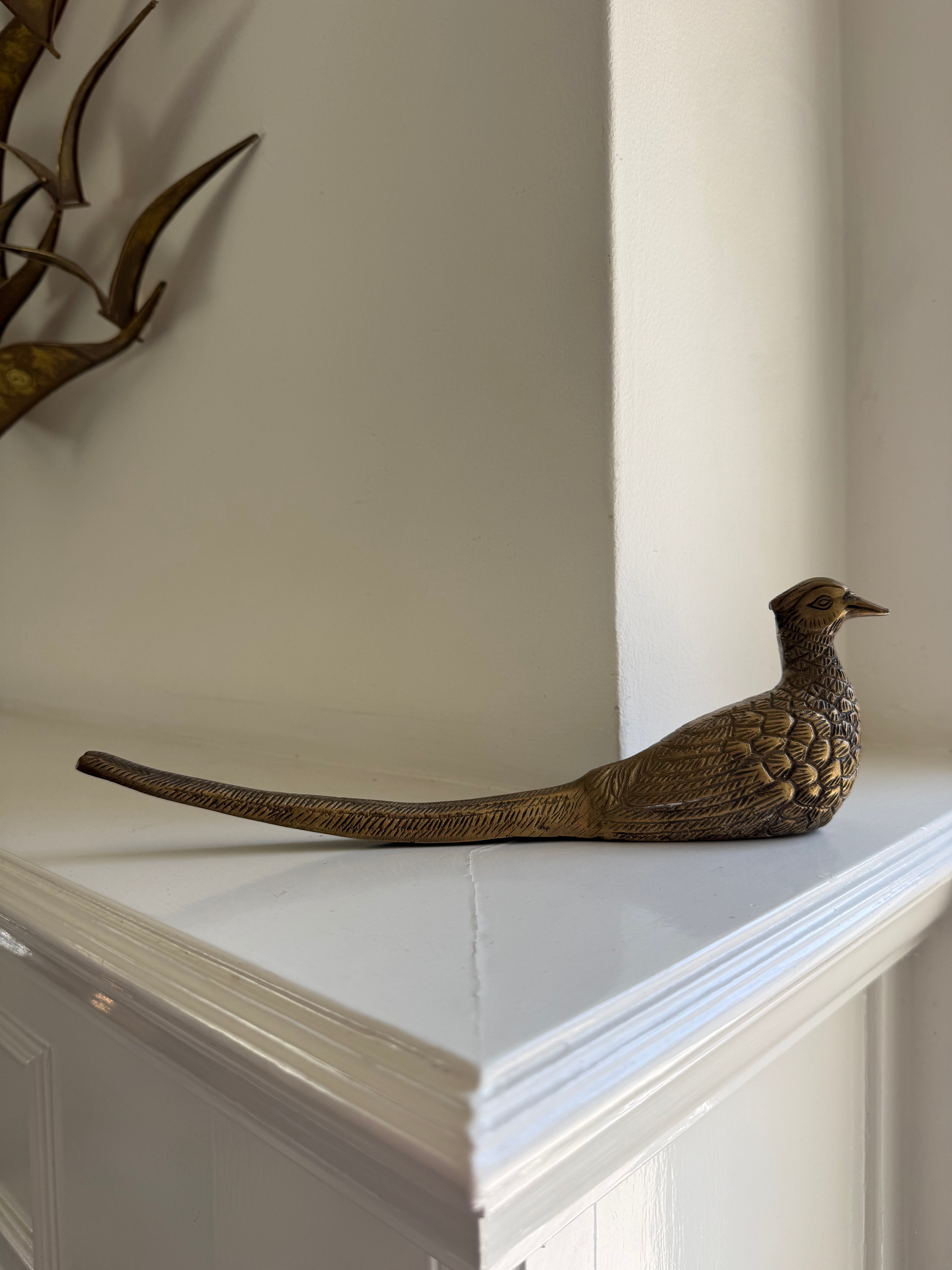 Vintage Mid-Century Solid Brass Pheasant