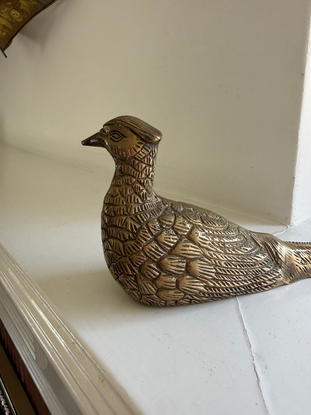 Vintage Mid-Century Solid Brass Pheasant